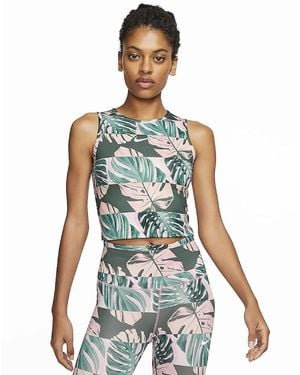 Nike Tropical Crop Vest - Blue