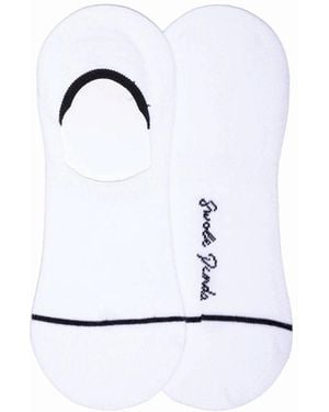 Swole Panda No Show Socks - White