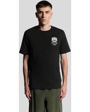Lyle & Scott Legends On The Pitch Graphic T-Shirt - Black