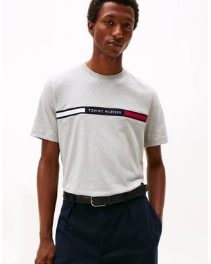 Tommy Hilfiger Hilfiger Chest Insert T-Shirt - White