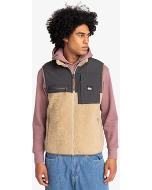 Quiksilver Shallow Water Sherpa Fleece Gilet - Blue
