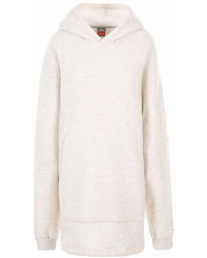 Trespass Adult Cosy Marl Fleece Oversized Hoodie - White