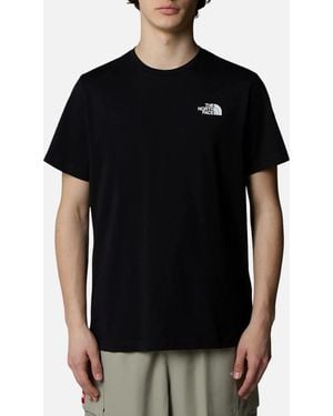 The North Face Redbox T Shirt Regular Fit Crew Neck Ss Summer Graphic Tee - Black
