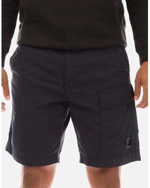 C.P. Company 50 Fili Stretch Cargo Shorts - Black