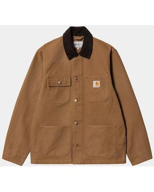Carhartt Carhartt Michigan Coat Hamilton/Tobacco Rinsed - Brown