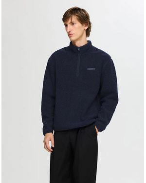 SELECTED Homme Storm Fleece Sky Captain - Blue