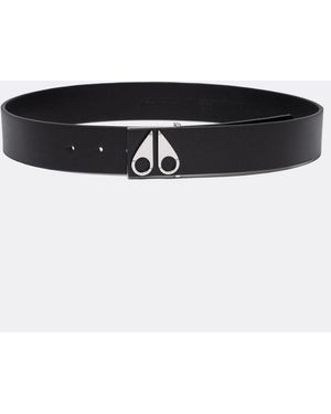 Moose Knuckles Logo Icon Belt - Black