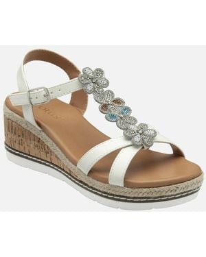 Lotus Letica Wedge Sandals - Metallic