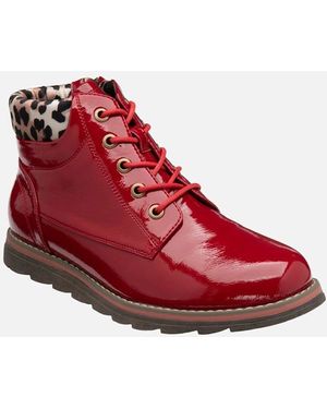 Lotus Naomi Ankle Boots - Red