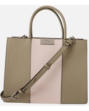 Karl Lagerfeld Kkuilted Twotone Tote - Natural