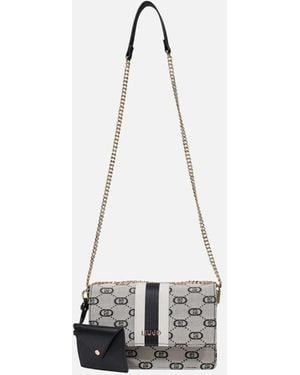 Liu Jo Print Shoulder Bag With Inside Pockets - White