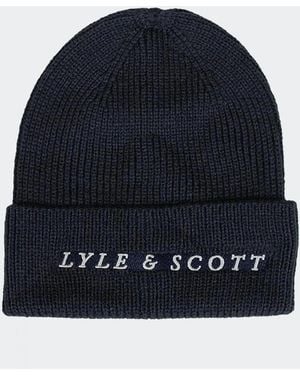 Lyle & Scott Lyle & Scott Ribbed Beanie - Blue
