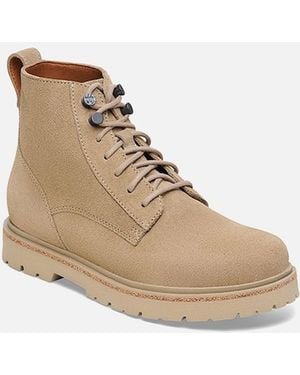 Birkenstock Highwood Lace Mid Boot Taupe - White
