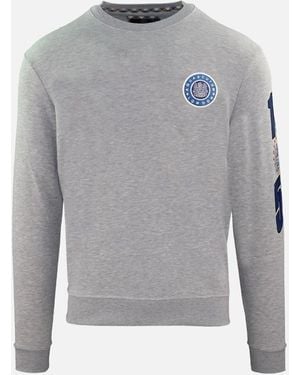 Aquascutum Embossed Circle Small Logo Sweatshirt - Grey