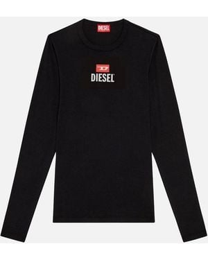 DIESEL New D Logo Long Sleeve T-Shirt - Black