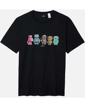 Paul Smith Ps Robots T-Shirt 49 Dk - Black