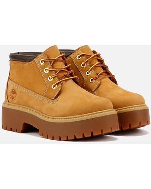 Timberland Stone Street Nellie Leather Wheat Boots - Brown