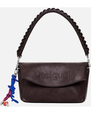 Desigual Stylish Patterned Shoulder Bag - Brown