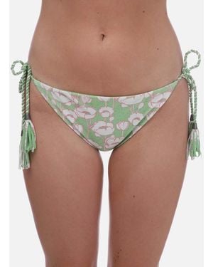 Ted Baker Rosiaah Reversible Poppy Print Bikini Bottoms - Green