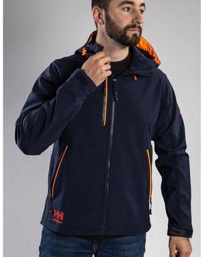 Helly Hansen Workwear Chelsea Evolution Softs Synthetic Adults Hooded Sweatshirt - Blue