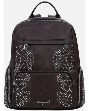 Desigual Rucksack With Zip And Multiple Pockets - Black