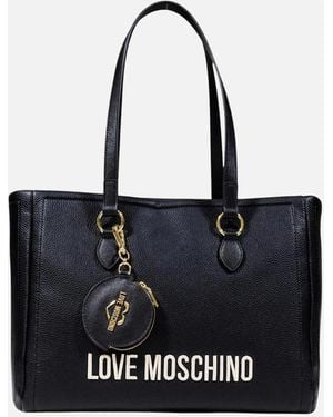 Love Moschino Faux Leather Handbag With Article Code Jc4105Pp1 - Black
