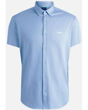 BOSS Motion Short Sleeved Shirt - Blue