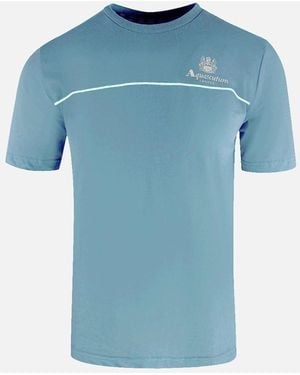 Aquascutum Active Piping Design Avio T-Shirt - Blue