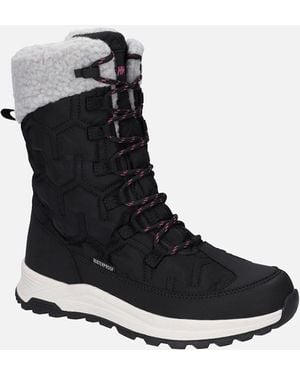 Hi-Tec Sophia Nylon Jet/Festival Fuchsia Winter Ankle Boots - Black