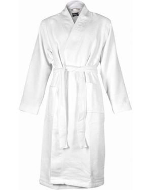 BOSS Kimono Luxe Waffle Towelling Dressing Gown - White