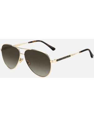 Jimmy Choo Metal Frame Degraded Category Sunglasses - Metallic