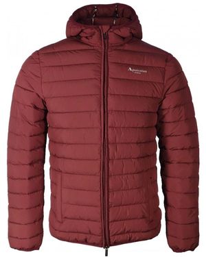 Aquascutum Active 100Gr Hooded Burgundy Jacket - Red