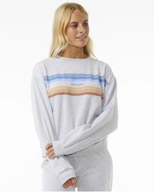 Rip Curl Rip Curl High Tide Surf Crew Neck Sweatshirt - White