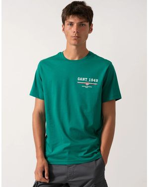 GANT Graphic Short Sleeve T-Shirt - Green