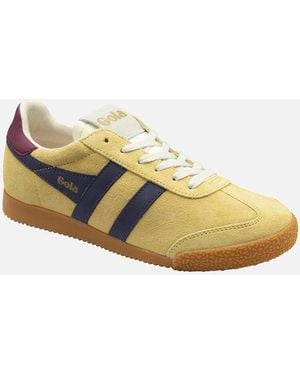 Gola Elan Suede Pollen/Cerise Trainers - Yellow