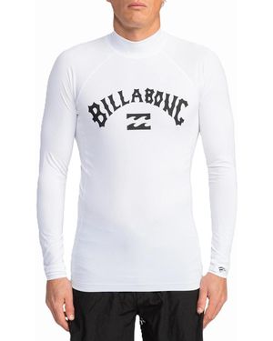 Billabong Logo Surf Long Sleeve Rash Vest - White