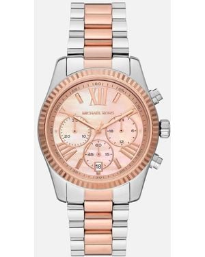 Michael Kors Stainless Steel Quartz Analog Watch With Date Function - White