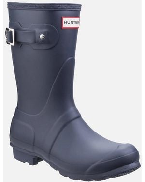 HUNTER Original Short Rubber Wellington Boots - Blue