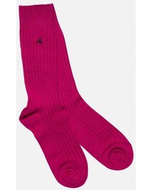 Swole Panda Bamboo Socks - Pink