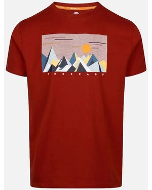 Trespass Ennadai Printed T-Shirt - Red