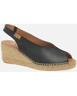 Toni Pons Laila Wedge Heel Espadrille Sandals - Black
