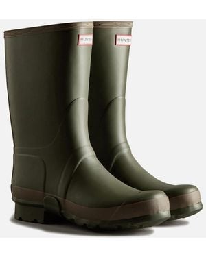 HUNTER Gardener Boot Rubber Dark/Clay Wellington Boots - Green