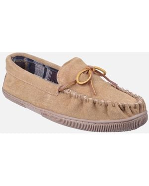 Cotswold Alberta Suede Slippers - Natural