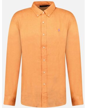 Polo Ralph Lauren Custom Fit Linen Shirt - Orange