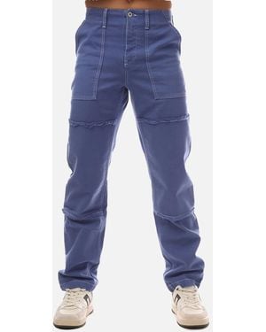 Marcelo Burlon Tempera Cross Straight Leg Trousers - Blue