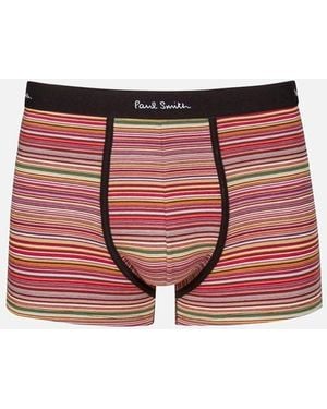 Paul Smith Signature Stripe Boxer Trunk, Multi - Red
