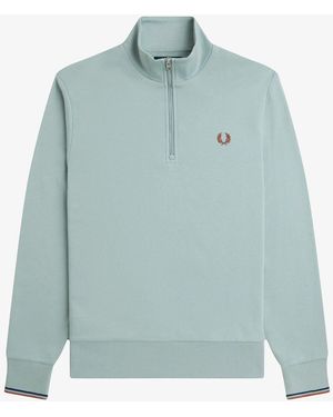 Fred Perry M3574 Half-Zip Sweatshirt - Blue