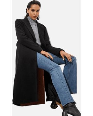Dorothy Perkins Ladies Longline Wrap Tall Coat - Blue