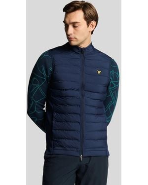 Lyle & Scott Hybrid Quilted Golf Gilet - Blue