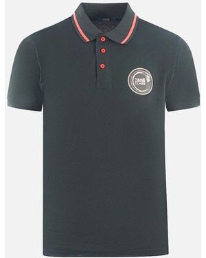 Roberto Cavalli Cavalli Class Circular Snake Logo Polo Shirt - Black